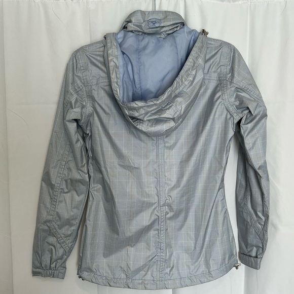 Women's Ariat Riding Jacket XS Equestrian Hooded Plaid Lightweight Blue - Picture 2 of 8